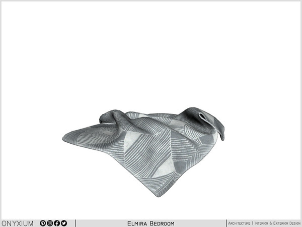 Sims 4 — Elmira Bed Blanket Messy by Onyxium — Onyxium@TSR Design Workshop Bedroom Collection - Belong To The 2025 Year