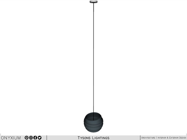 Sims 4 — Elmira Curvy Shaped Ceiling Lamp Tall by Onyxium — Onyxium@TSR Design Workshop Lighting Collection - Belong To