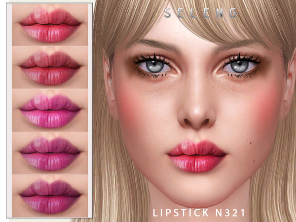Sims 4 — Lipstick N321 by Seleng — The lipstick has 15 colours and HQ compatible. Allowed for teen, young adult, adult