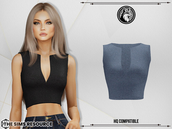 Sims 4 — Mathilda Top by ForLima — 6 Colors