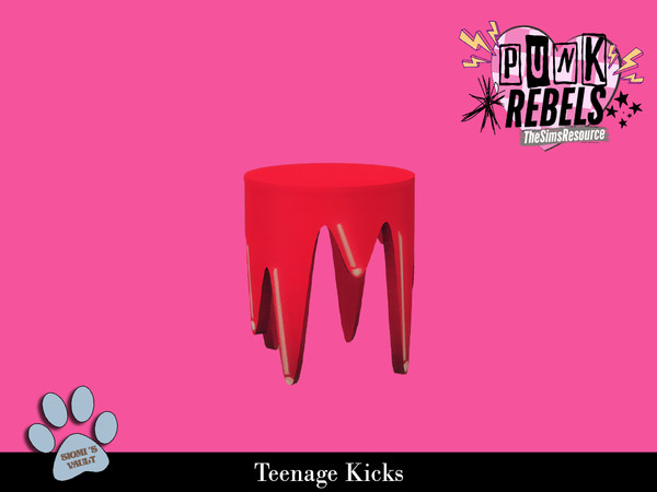 Sims 4 — Teenage Kicks - End Table by siomisvault — Cool punk stuff to give that room the attitude you need! Thank you so