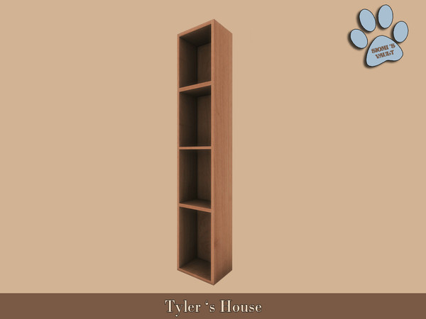 Sims 4 — Tyler's House - Bookcase by siomisvault — Oh a beige living-room I love this colour for a house can be mixed