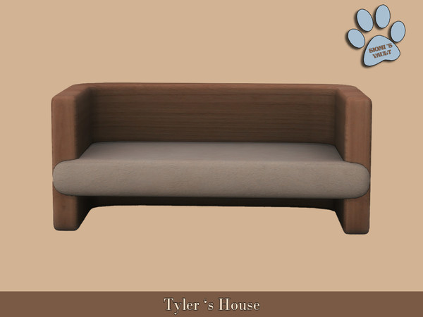 Sims 4 — Tyler's House - Loveseat by siomisvault — Oh a beige living-room I love this colour for a house can be mixed