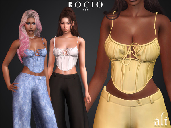 Sims 4 — ROCIO top by ali1 — Corset Top