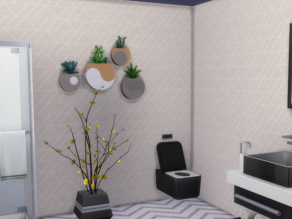 Sims 4 — Atlas Wall Tile by lavilikesims — Matching floor tile, lots of details triangles and other shapes in 7 colours