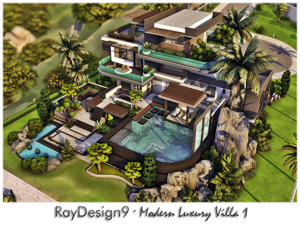 Sims 4 — Modern Luxury Villa 1 by RayDesign9 — I build this house in Del Sol Valley, 40x50 lot size with 4 floors. This