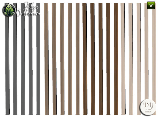 Sims 4 — zulza bathroom part2 shower by jomsims — Natural wood bathroom set with modern bathtub,