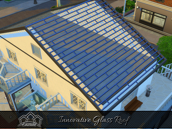 Sims 4 — Innovative Glass Roof 2 by Emerald — Innovative Glass Roofs are modern,luxurious and classy.