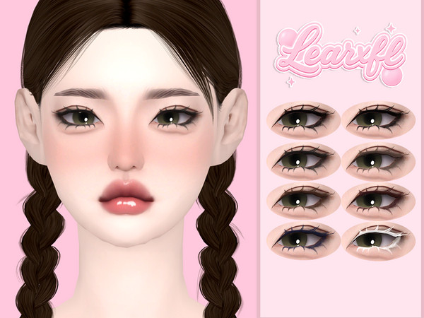 Sims 4 — [Learxfl] Chalize 2D Eyelashes by Learxfl — Eyelashes, 10 swatches , HQ and BGC . Standalone item with
