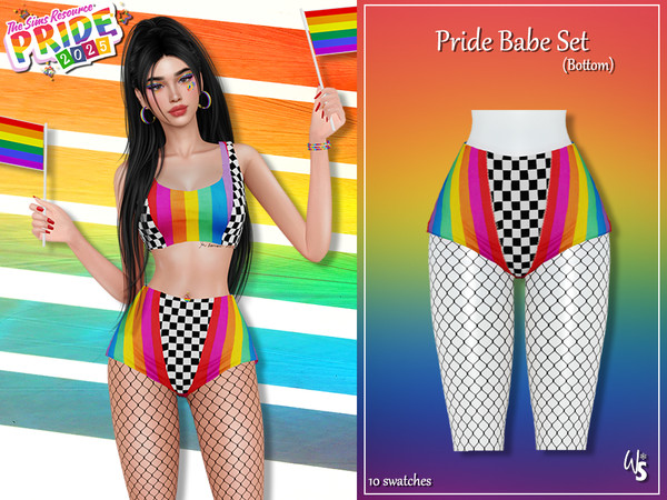 Sims 4 — Pride Babe Set - Bottom by WisteriaSims — Happy Pride!