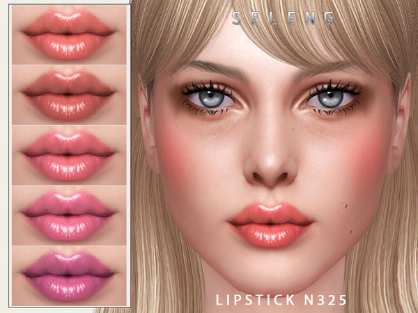 Sims 4 — Lipstick N325 by Seleng — The lipstick has 15 colours and HQ compatible. Allowed for teen, young adult, adult