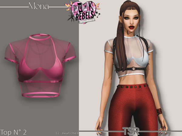 Sims 4 — Mona_PunkRebels_Top_2.package by Mona — -New mesh-