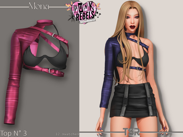 Sims 4 — PunkRebel_Top_3 by Mona — -New mesh-