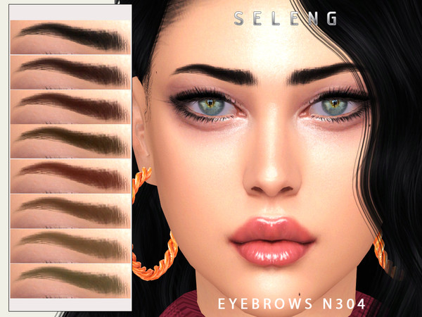 Sims 4 — Eyebrows N304 by Seleng — The eyebrows has 21 colours and HQ compatible. Allowed for teen, young adult, adult