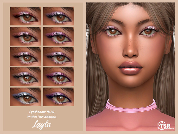 Sims 4 — Eyeshadow N180 by Layla — Previews were made using HQ Mod