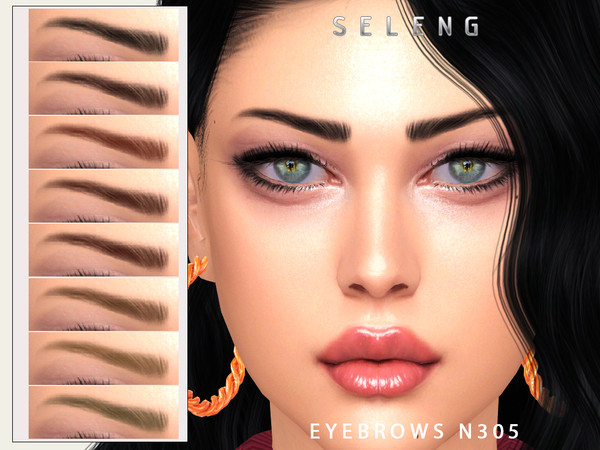 Sims 4 — Eyebrows N305 by Seleng — The eyebrows has 21 colours and HQ compatible. Allowed for teen, young adult, adult