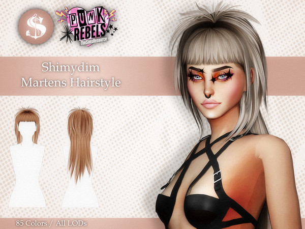 Sims 4 — Martens Hairstyle by Shimydimsims — Hi I hope you will like this hair, it's a long straight hair with a mullet.