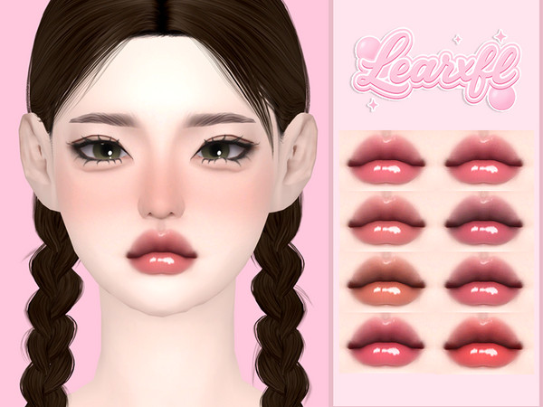 Sims 4 — [Learxfl] Chalize Lipstick by Learxfl — Lipstick, 8 swatches , HQ and BGC . Standalone item with thumbnail.