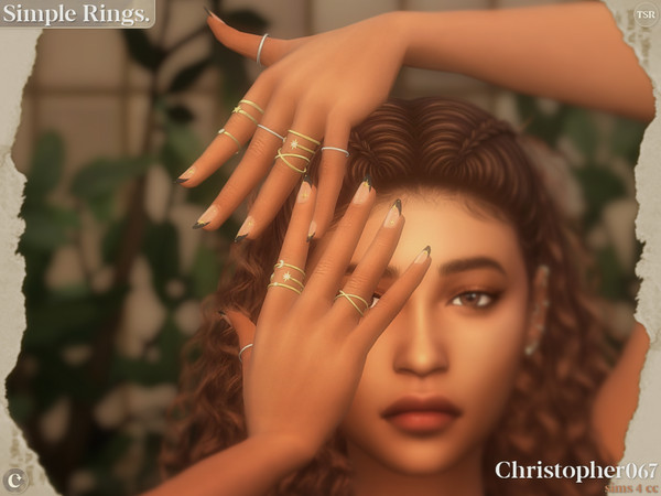 Sims 4 — Christopher067_Simple_Rings_Left_Middle.package by christopher0672 — This is a simple but chic set of rings that