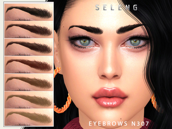 Sims 4 — Eyebrows N307 by Seleng — The eyebrows has 21 colours and HQ compatible. Allowed for teen, young adult, adult