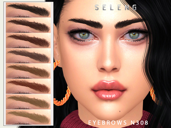 Sims 4 — Eyebrows N308 by Seleng — The eyebrows has 21 colours and HQ compatible. Allowed for teen, young adult, adult