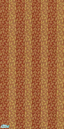 Sims 2 — NK Rust and Gold BR - Wallpaper by MoMama — A rust and gold wallpaper to complete your bedroom.