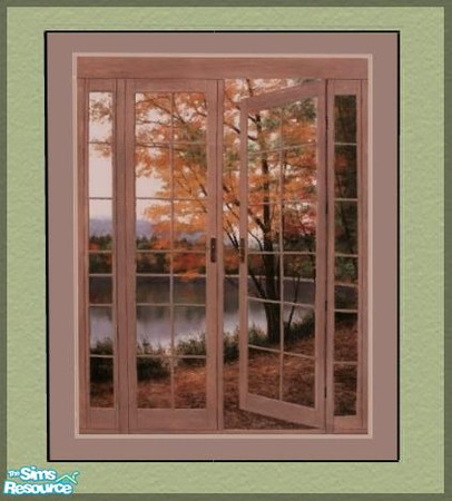 Sims 2 — NK GCM4-AutumnThreshold-Romanello by MoMama — Autumn Threshold by Diane Romanello. In a thin black frame with
