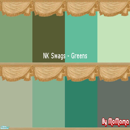 Sims 2 — NK Swags - Greens by MoMama — I really liked this brownish-tan swag. I put it on just about every color paint I