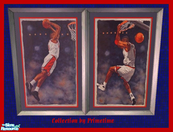 Sims 2 — Primetime's Basketball Jam Prints by Primetime024 — This set includes 2 basketball prints. They were done on The