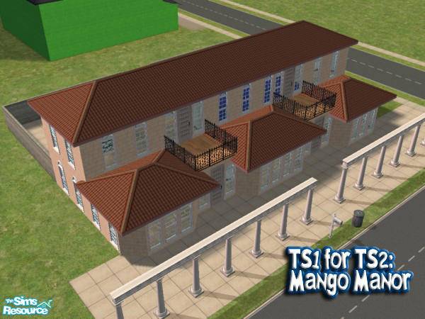 Sims 2 — TS1 for TS2:  Mango Manor by simmyfan2852 — The next lot in the TS1 for TS2 series: Mango Manor! Enjoy :-)