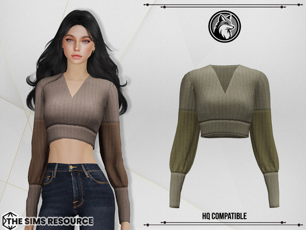 Sims 4 — Ophelia Top by ForLima — 4 Colors