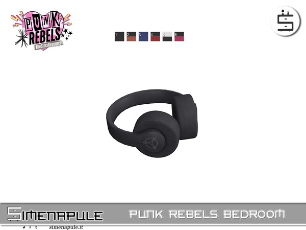 Sims 4 — Punk Rebels Bedroom  - Headphones by Simenapule — Punk Rebels BedroomPunk Rebels BedroomPunk Rebels Bedroom