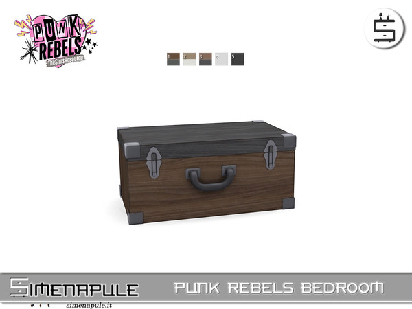 Sims 4 — Punk Rebels Bedroom - Night Table Trunk by Simenapule — Punk Rebels BedroomPunk Rebels BedroomPunk Rebels