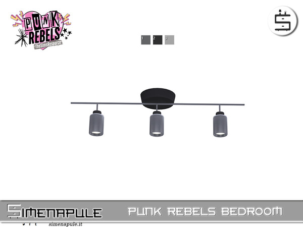 Sims 4 — Punk Rebels Bedroom - Spotlights Lights by Simenapule — Punk Rebels BedroomPunk Rebels BedroomPunk Rebels