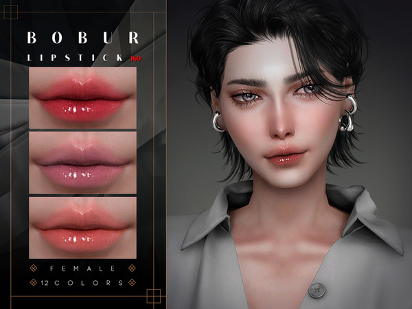 Sims 4 — Lip Gloss by Bobur2 — Lip Gloss for female 12 colors I hope you like it