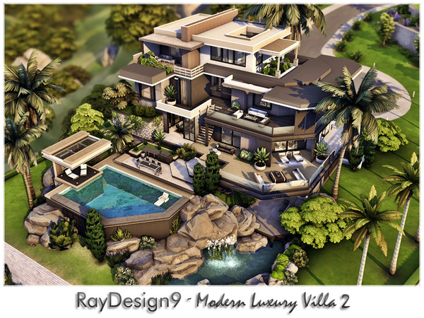 Sims 4 — Modern Luxury Villa 2 by RayDesign9 — I build this house in Del Sol Valley, 40x50 lot size with 4 floors. This