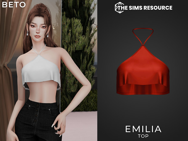Sims 4 — Emilia (Top) by Beto_ae0 — Minimalist and summery top, enjoy it