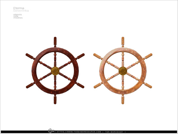 Sims 4 — Eterna - steering wheel by Severinka_ — Set of objects for decorating a beach bar in the style of coastal