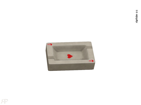 Sims 4 — Riptide CC Punk Bites Set Rusted Ashtray by Riptidecc — A gritty and bold decor collection that fuses punk rock