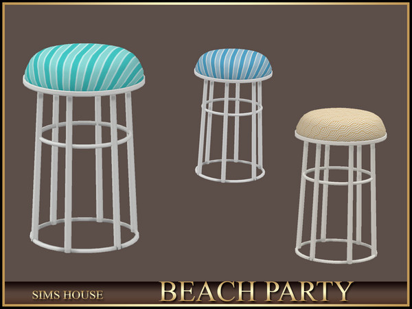 Sims 4 — Sims House BAR STOOL | BEACH PARTY by Sims_House — BEACH PARTY