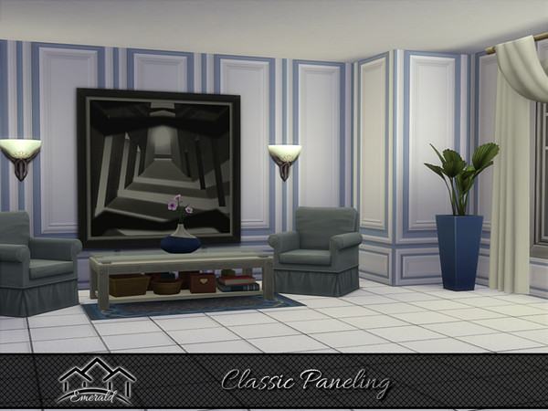Sims 4 — Classic Paneling 3 by Emerald — Today paneling always been an essential decorative element in interior design.