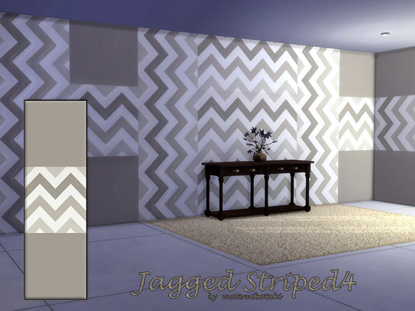 Sims 4 — Jagged Striped4.package by matomibotaki — Modern wallpaper set, sometimes horizontally, sometimes vertically