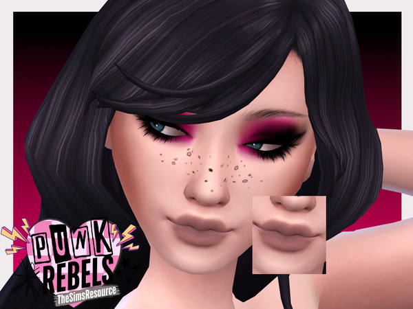 Sims 4 — Punk Rebels Emo Lipstick by Sagittariah — base game compatible, 12 swatches, properly tagged, enabled for all