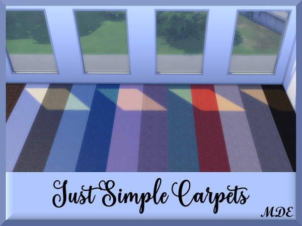 Sims 4 — Just Simple Carpets by MDE — If you are looking for simple carpets, here they are :)