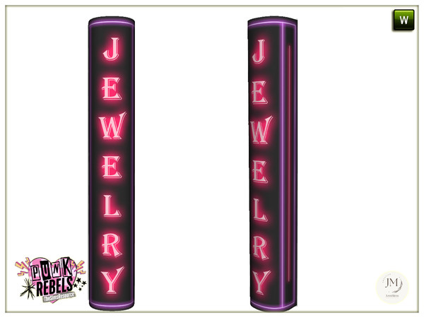 Sims 4 — Rulka Punk Rebels wall deco2 by jomsims — turns your interior into a true punk style beauty salon.