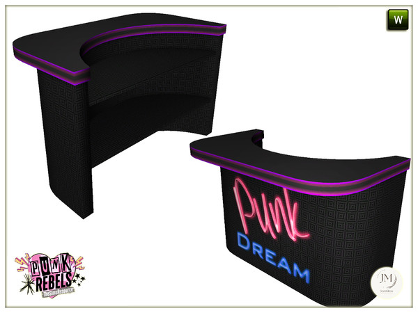 Sims 4 — Rulka Punk Rebels bar by jomsims — turns your interior into a true punk style beauty salon.