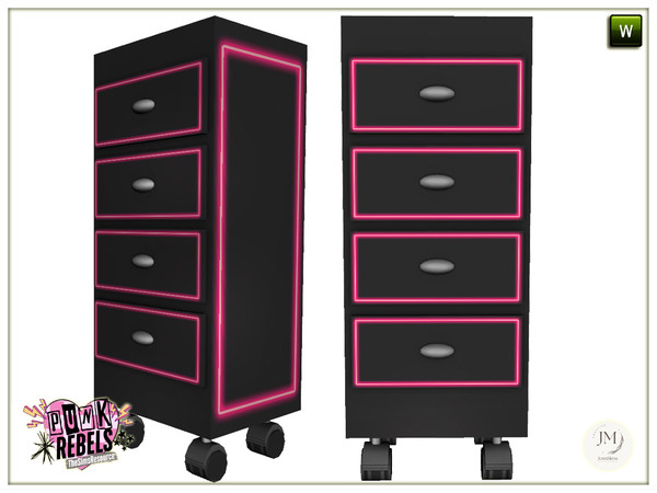 Sims 4 — Rulka Punk Rebels furniture1 by jomsims — turns your interior into a true punk style beauty salon.