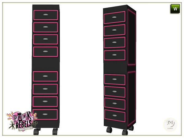 Sims 4 — Rulka Punk Rebels furniture2 by jomsims — turns your interior into a true punk style beauty salon.