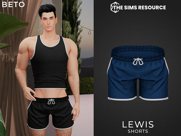 Sims 4 — Lewis (Shorts) by Beto_ae0 — Minimalist, modern and summery outfit for men, enjoy it
