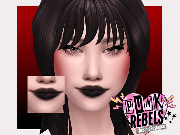 Sims 4 — Punk Rebels Punk Lipstick by Sagittariah — base game compatible, 10 swatches, properly tagged, enabled for all